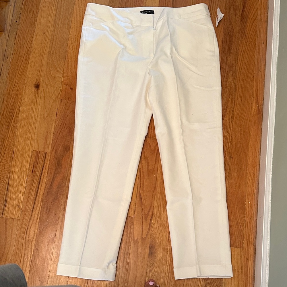 Women white Willi Smith New  Pants Sz 12